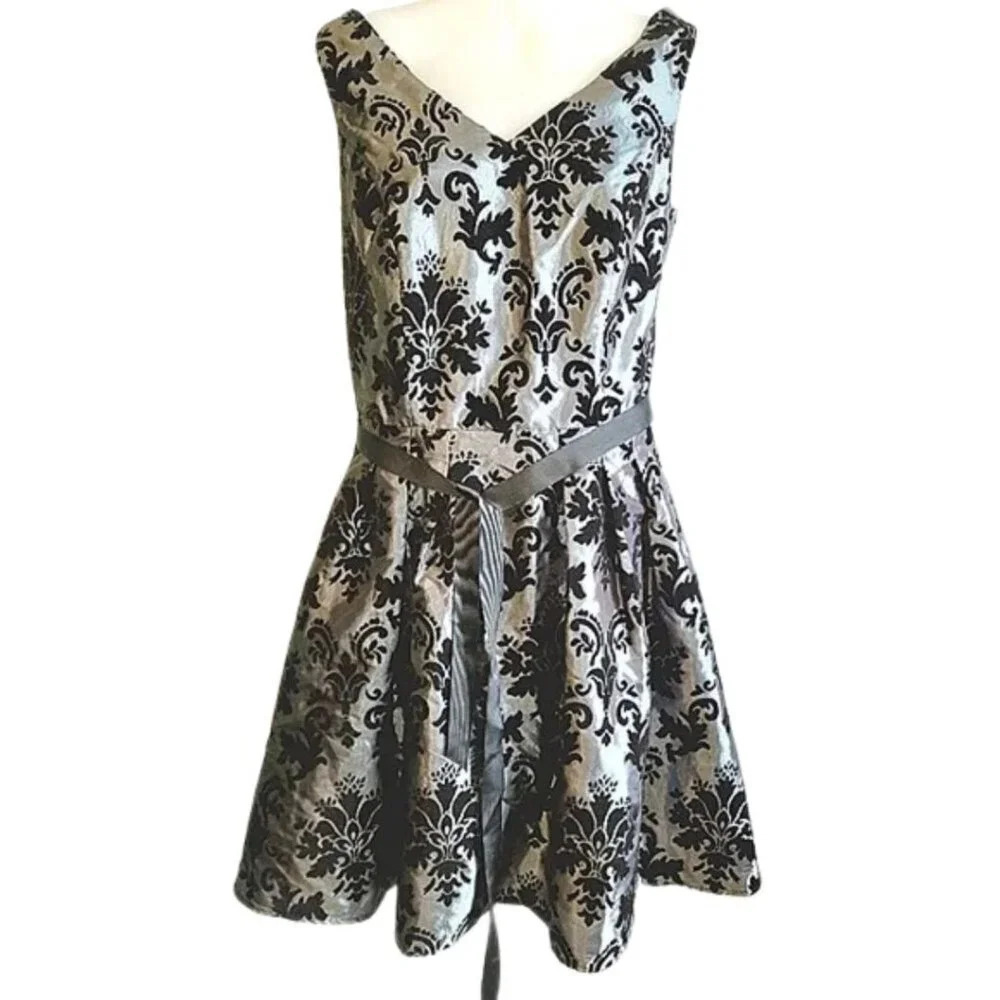 Black Collection Black Velvet Cocktail Dress Sleeveless Small